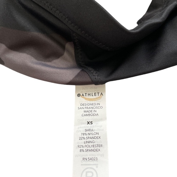 NWOT Athleta Freestyle Camo Triangle Bikini Swimsuit Top Swim Neutral - Picture 3 of 7
